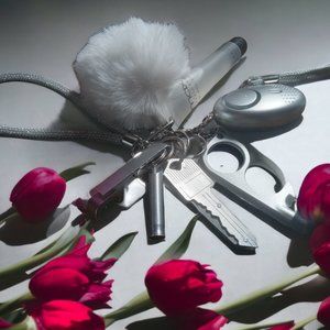 Bling Wristlet Keychain With Accessories